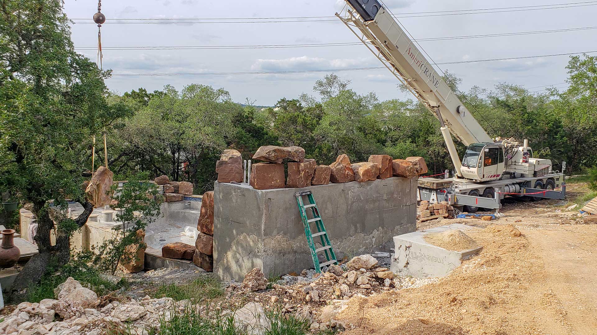 Swimming Pool Boulder Waterfall Slide Construction 11 Swimming Pool Boulder Waterfall Slide Construction 11